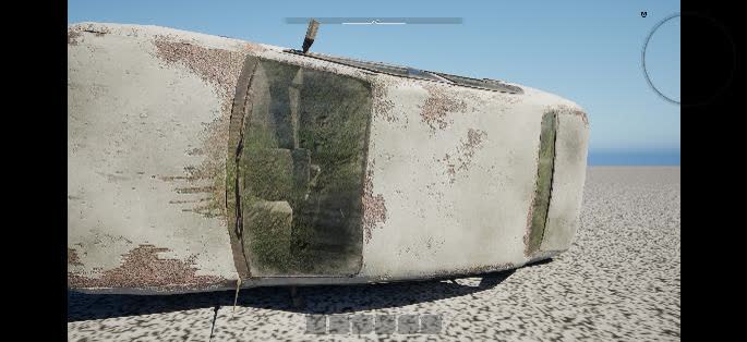 A wreck resting properly on its body panel instead of its mirror