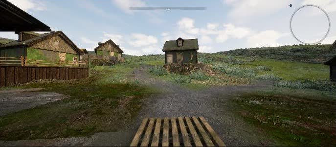 First-person view with a clear look at the world