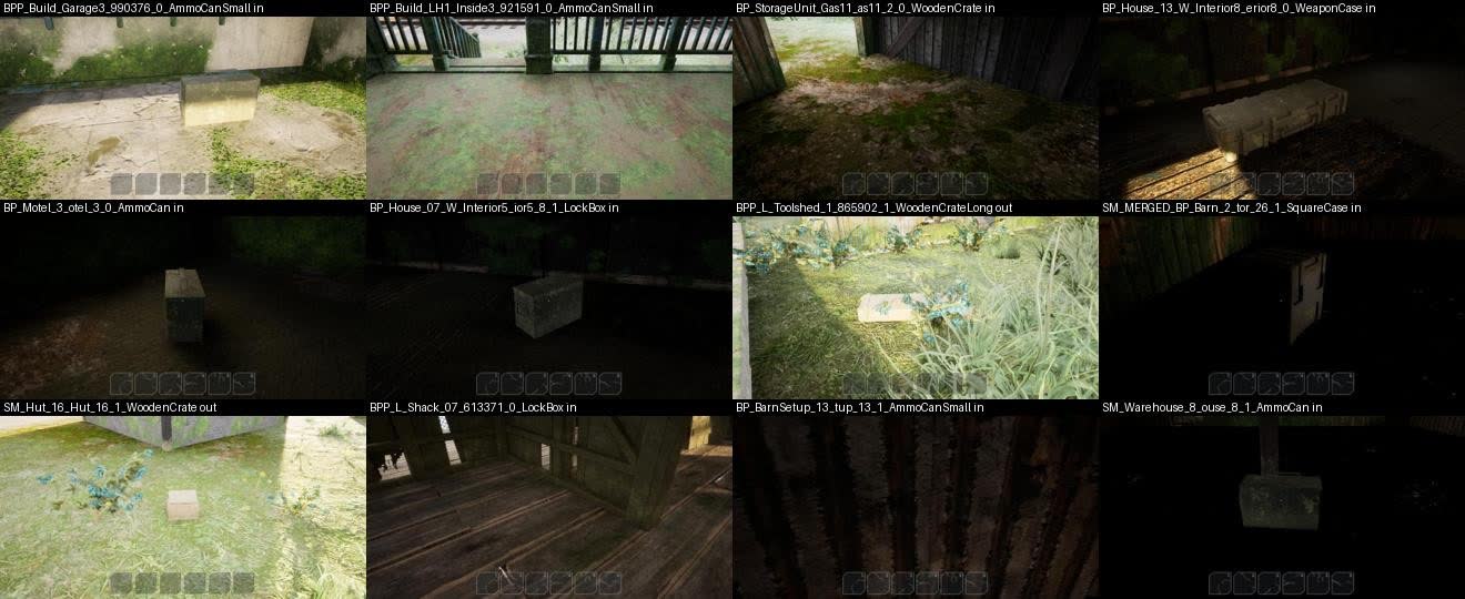 Loot boxes placed across the map's towns