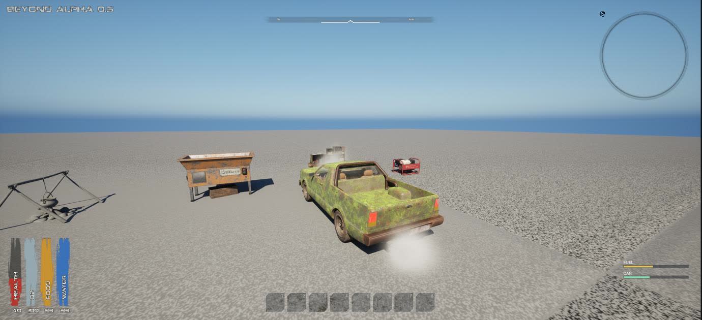 A damaged car smoking from the bonnet