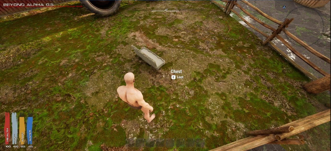 A crate with its lid open while being looted