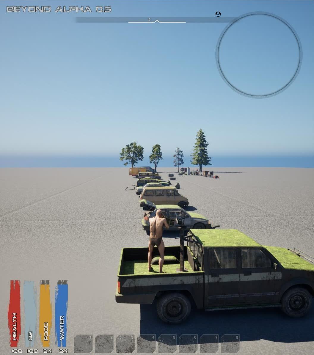 Manning the .50 cal in the back of a ute