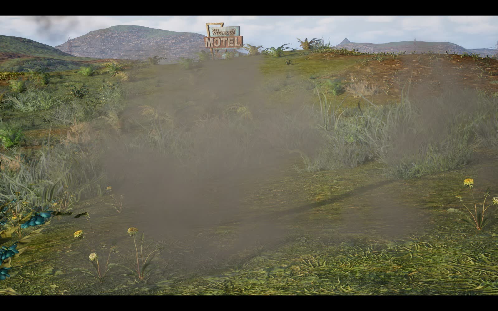 The breaking hit: the rock goes up in a cloud of dust