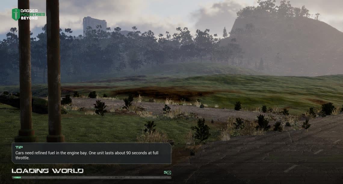 A loading screen: a shot of the map, a tip, and the progress bar