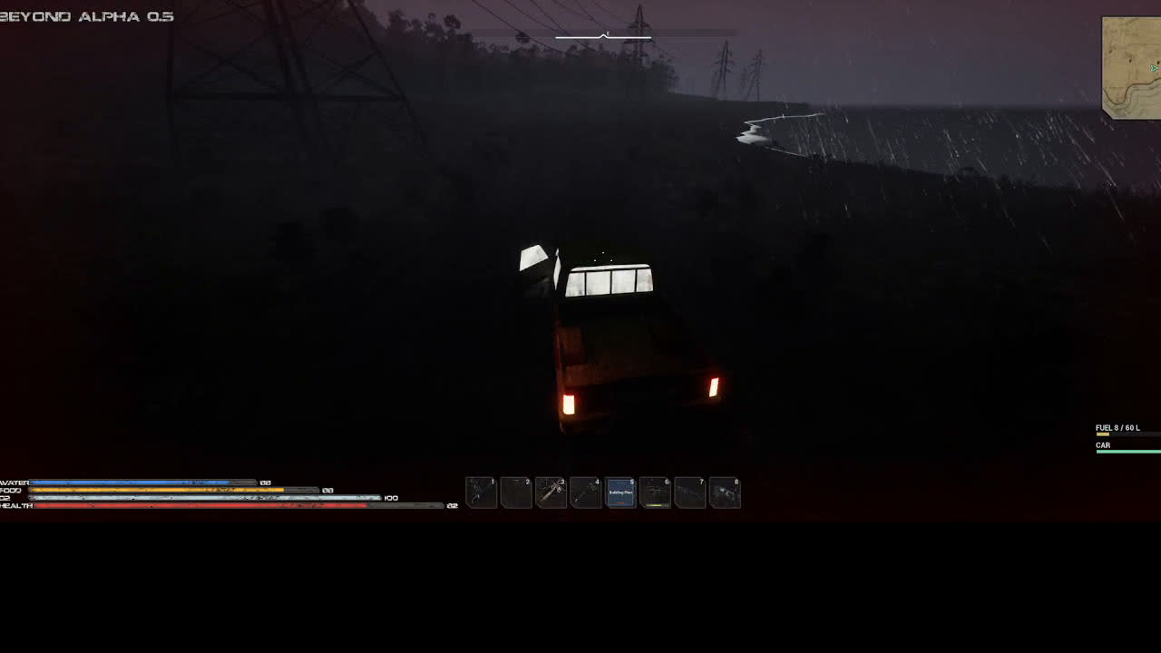 Headlights at night