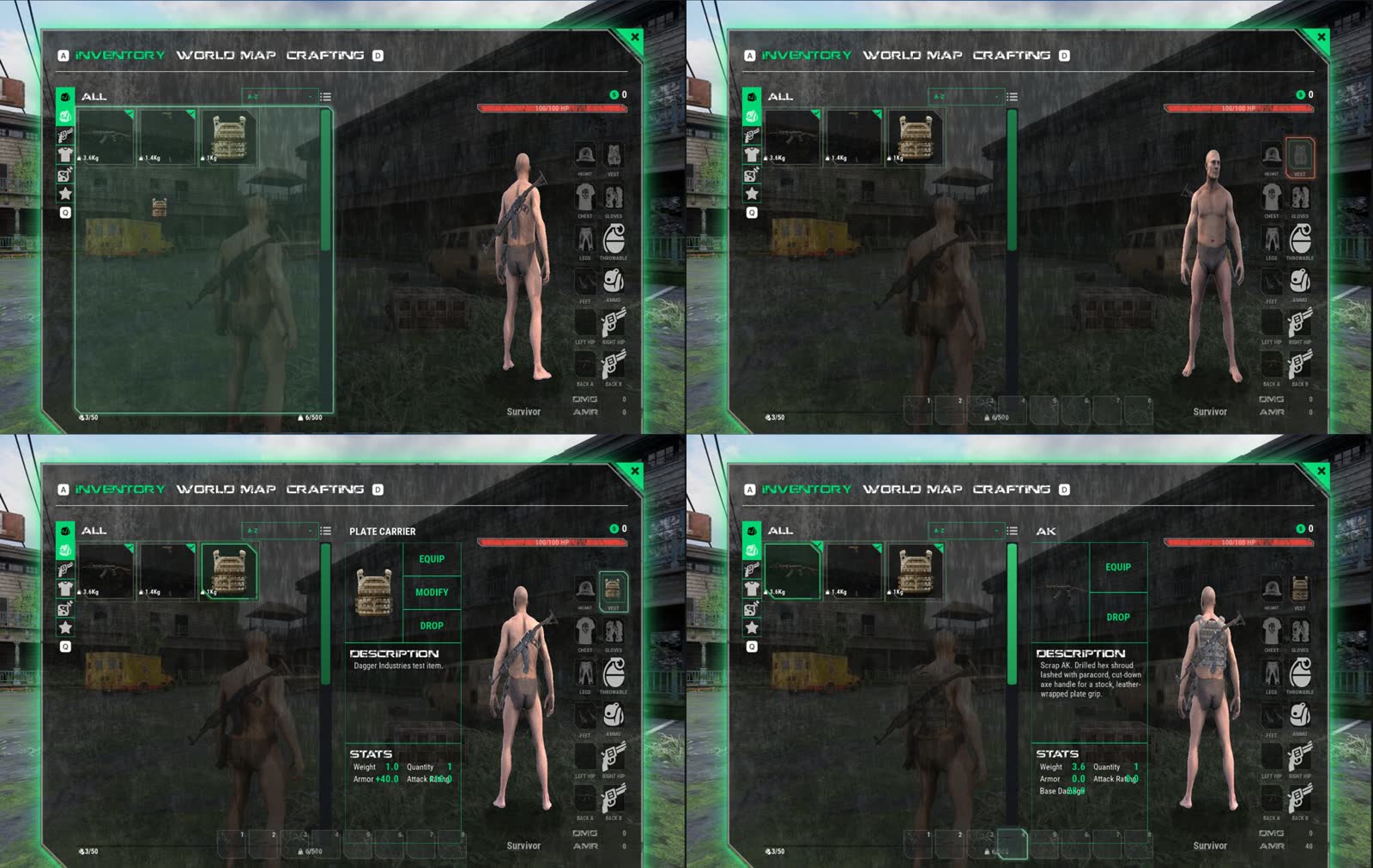 Drag and drop: green where it fits, red where it doesn't
