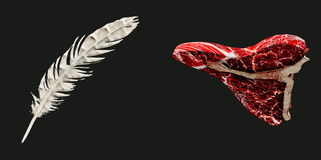 The new Feather and Raw Meat icons
